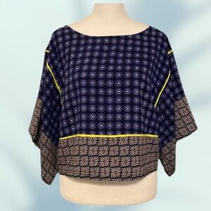 GIANNI BINI boho gypsy wide sleeve crop top